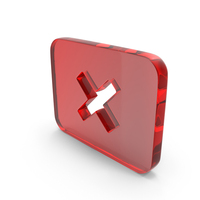 Wrong Cross Inside Rectangular Frame Symbol PNG & PSD Images