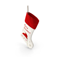 Traditional Santa Christmas Stocking PNG & PSD Images