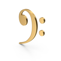 Gold Bass Clef PNG & PSD Images