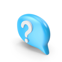 Talk Icon Question Blue PNG & PSD Images