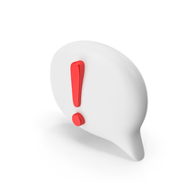 Talk Icon Exclamation White PNG & PSD Images