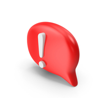 Red Talk Exclamation Mark Icon PNG & PSD Images