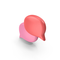 Talk Icon Empty Red Pink PNG & PSD Images