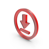 Circle Download Icon Glass PNG & PSD Images