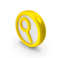 Search Icon Circle Yellow White PNG & PSD Images