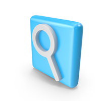 Search Icon Rectangle Blue PNG & PSD Images