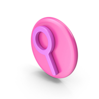 Search Icon Circle Pink PNG & PSD Images