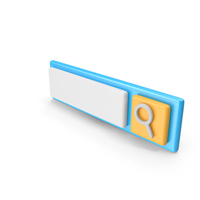 Search Icon Rectangle Bar Blue Yellow PNG & PSD Images