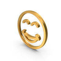 Gold Baffled Smile Emoticon PNG & PSD Images
