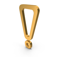 Gold Exclamation Mark Icon PNG & PSD Images