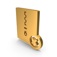 Gold Delete Zip File Icon PNG & PSD Images
