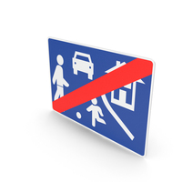Spanish Sign End of Residential Area PNG & PSD Images