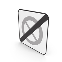 Spanish Sign End of Limited Parking Area PNG & PSD Images