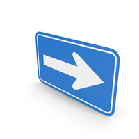 Japanese Sign One Way Street To The Right PNG & PSD Images