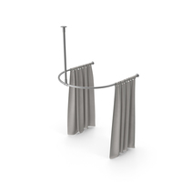 Dressing Room Curtain White Open PNG & PSD Images