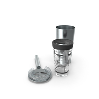 Glass Boston Cocktail Shaker Silver PNG & PSD Images