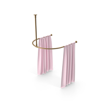 Pink Fitting Room Curtain Open PNG & PSD Images