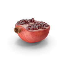 Pomegranate Red Fruit Cross Section PNG & PSD Images