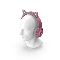 Razer Kraken BT Kitty Edition on Mannequin Head PNG & PSD Images