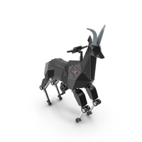 Black Ridable Goat Robot PNG & PSD Images