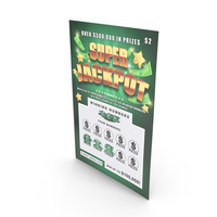 Super Jackpot Scratch Lottery Ticket with Erased Layer PNG & PSD Images
