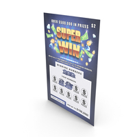 Super Win Lottery Ticket with Erased Scratchcard PNG & PSD Images