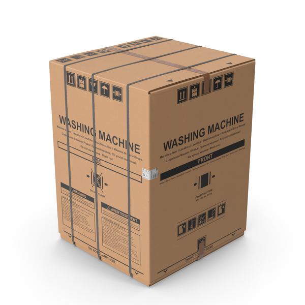 Washing Machine Cardboard Package PNG & PSD Images