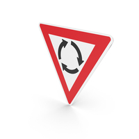 Australian Sign Give Way At Roundabout PNG & PSD Images