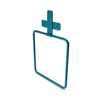 Square Towel Ring Amantea Stainless Steel - Blue PNG & PSD Images