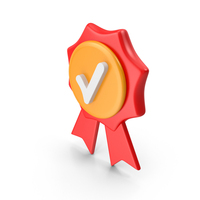 Rosette Icon Tick Red Yellow PNG & PSD Images