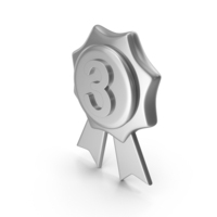Rosette Icon Third Silver PNG & PSD Images