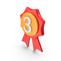 Rosette Icon Third Red Yellow PNG & PSD Images