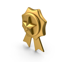 Rosette Icon Star Gold PNG & PSD Images