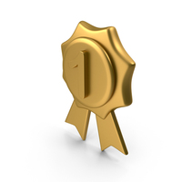 Rosette Icon First Gold PNG & PSD Images