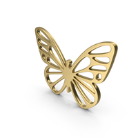 Gold Butterfly Icon PNG & PSD Images