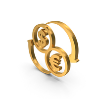 Gold Currency Exchange Icon PNG & PSD Images