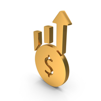 Gold Dollar Rate Increase Icon PNG & PSD Images
