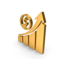 Gold Dollar Rate Increase Icon PNG & PSD Images
