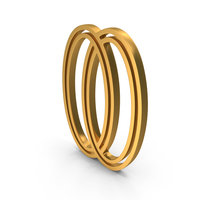 Gold Interlocking Ellipse Outline Icon PNG & PSD Images