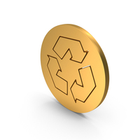 Gold Recycle Icon PNG & PSD Images