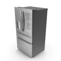4 Door French Door Fridge Silver PNG & PSD Images