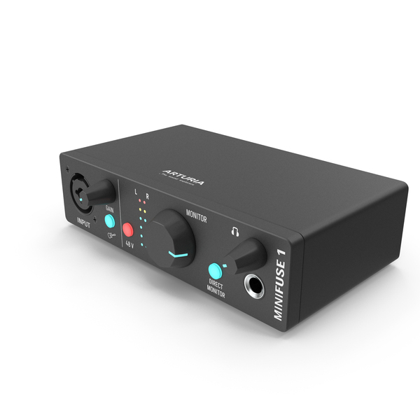 Arturia MiniFuse 1 USB Audio Interface Black PNG & PSD Images