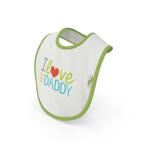 Baby Bib With Print I Love My Daddy Deployed PNG & PSD Images