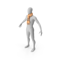 Beige Plaid Scarf on Mannequin PNG & PSD Images