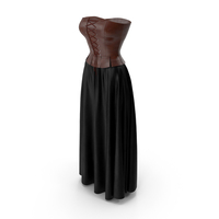 Corset Leather with Skirt PNG & PSD Images