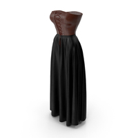 Corset Leather With Skirt PNG & PSD Images