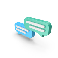 Talk Icon Green Blue PNG & PSD Images