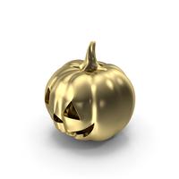 Gold Face Pumpkin PNG & PSD Images