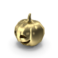 Gold Face Pumpkin PNG & PSD Images