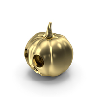 Pumpkin Face Gold PNG & PSD Images